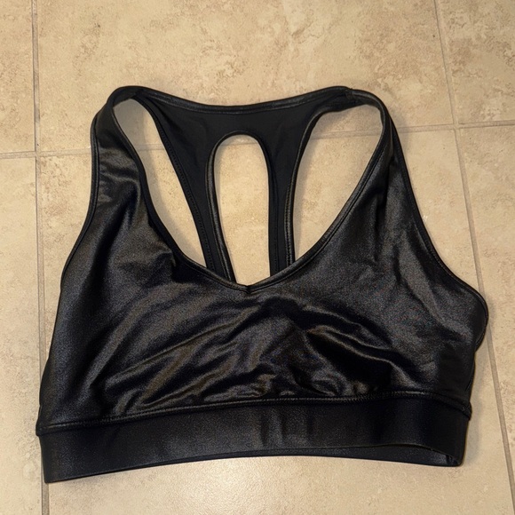 Carbon38 Other - Carbon38 Shiny Black Sports Bra